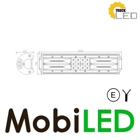 TruckLED C-type combi work lamp 90 watts E-mark