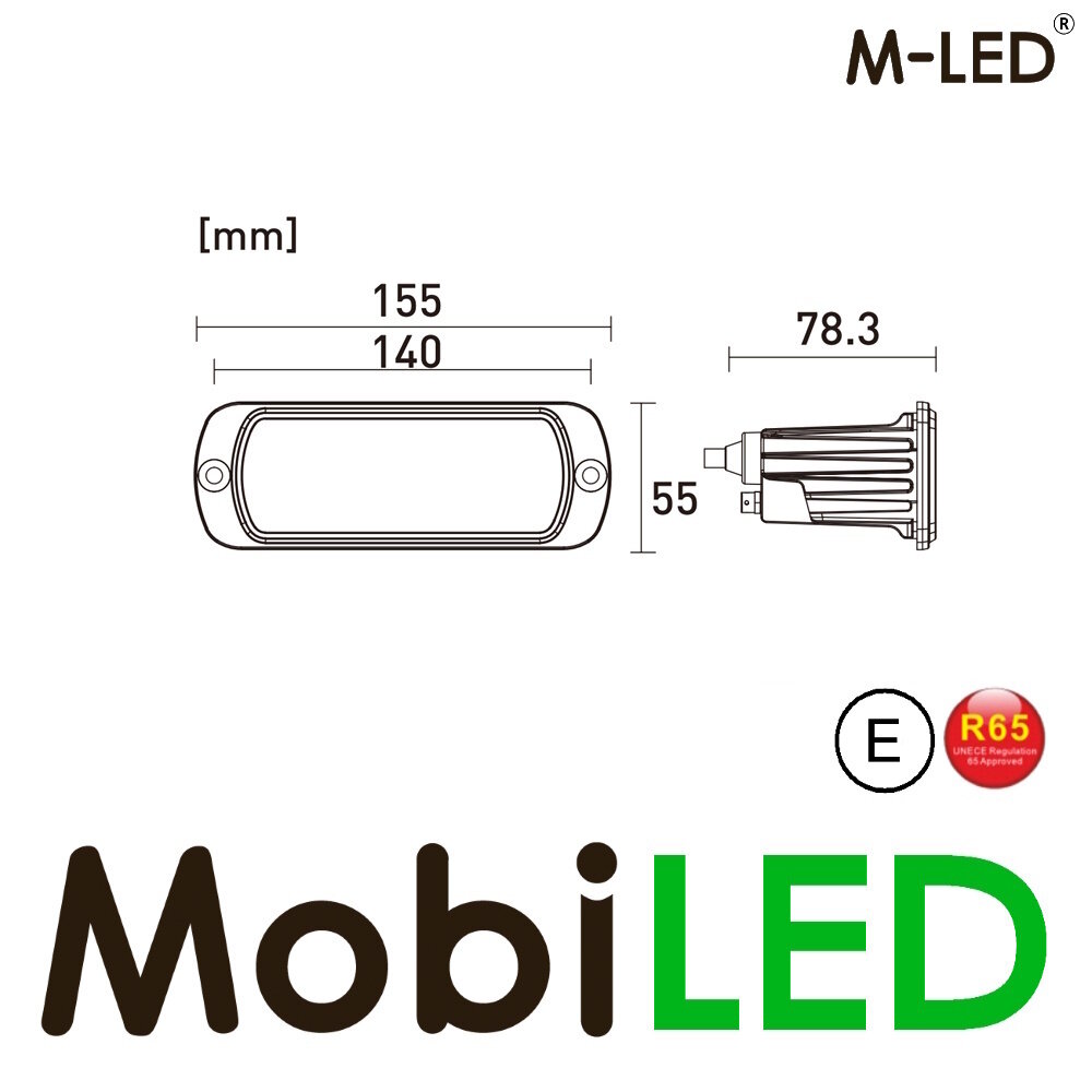 M-LED M-LED flood light with stroboscope flush mount E-mark M-LED M-LED flood light with stroboscope flush mount E-mark