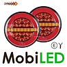 Set dynamische ronde achterlichten neon look "Hamburger" E-keur Set dynamische ronde achterlichten neon look "Hamburger" E-keur
