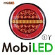 Dynamisch rond achterlicht neon look links "Hamburger" E-keur