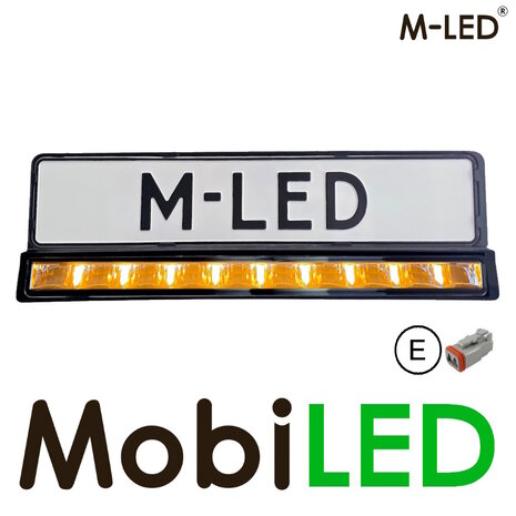 M-LED M-LED license plate holder with LED bar and amber/white position light M-LED M-LED license plate holder with LED bar and amber/white position light