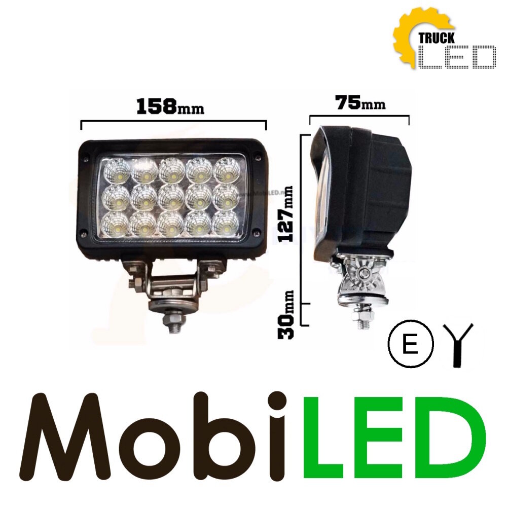 TruckLED Flood light 45 watts rectangular E-mark TruckLED Flood light 45 watts rectangular E-mark