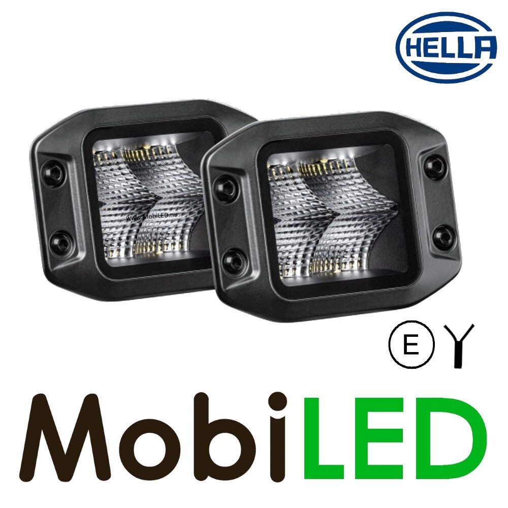 Hella Hella floodlight Cube Kit 3.2"/8 cm 40 watts flush mount E-mark