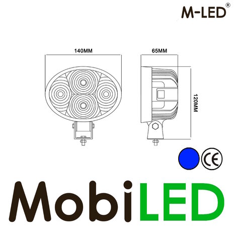 M-LED M-LED Blue spot veiligheidslamp heftruck 10-48 volt E-keur M-LED M-LED Blue spot veiligheidslamp heftruck 10-48 volt E-keur