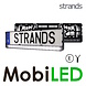 Strands Strands Barre LED parfaitement intégrée au support de plaque d'immatriculation Strands Strands Barre LED parfaitement intégrée au support de plaque d'immatriculation
