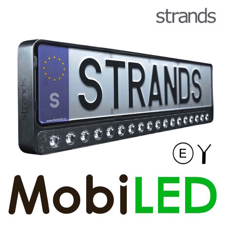 Strands Strands Barre LED parfaitement intégrée au support de plaque d'immatriculation Strands Strands Barre LED parfaitement intégrée au support de plaque d'immatriculation