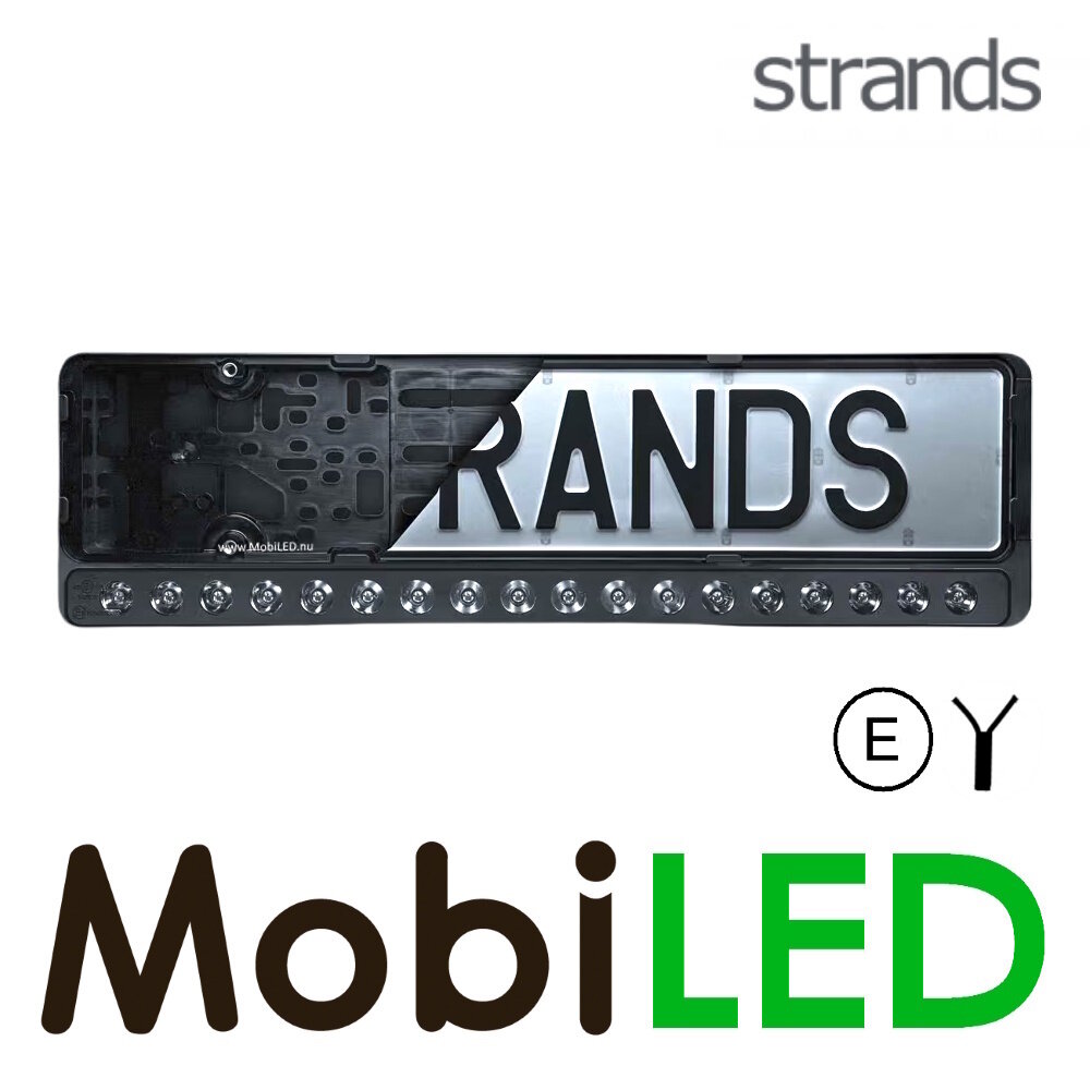 Strands Strands Barre LED parfaitement intégrée au support de plaque d'immatriculation Strands Strands Barre LED parfaitement intégrée au support de plaque d'immatriculation