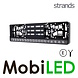Strands Strands Barre LED parfaitement intégrée au support de plaque d'immatriculation Strands Strands Barre LED parfaitement intégrée au support de plaque d'immatriculation