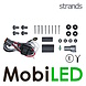 Strands Strands Barre LED parfaitement intégrée au support de plaque d'immatriculation Strands Strands Barre LED parfaitement intégrée au support de plaque d'immatriculation