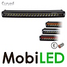 Flextra curved ledbar met wit, amber en rood positielicht 52cm Flextra curved ledbar met wit, amber en rood positielicht 52cm