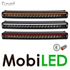 Flextra curved ledbar met wit, amber en rood positielicht 52cm Flextra curved ledbar met wit, amber en rood positielicht 52cm