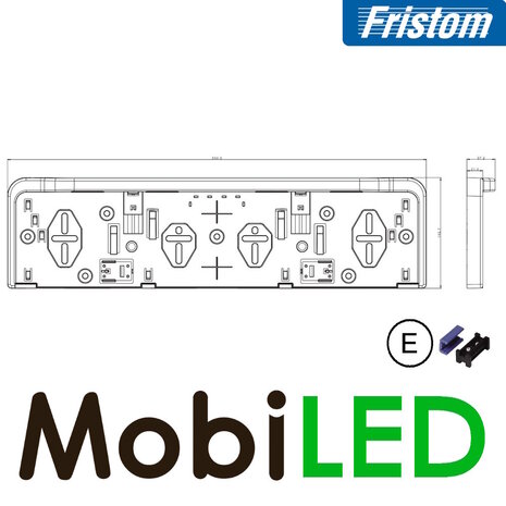 Fristom Fristom Kentekenplaathouder met verlichting 1 functie QS075 E-keur Fristom Fristom Kentekenplaathouder met verlichting 1 functie QS075 E-keur
