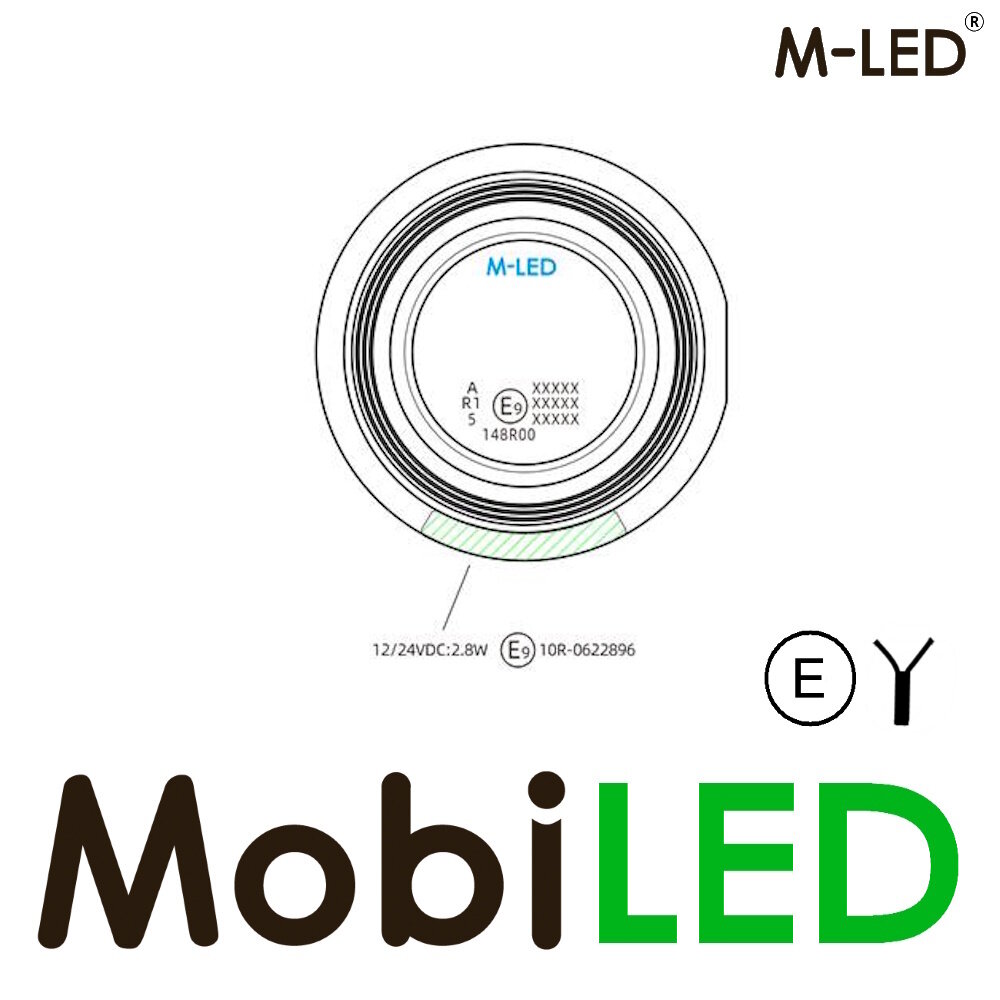 M-LED M-LED Lampe Danoise unité Halo blanc/ambre E-marque M-LED M-LED Lampe Danoise unité Halo blanc/ambre E-marque