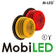 M-LED M-LED Lampe danoise unité Halo rouge/ambre E-marque