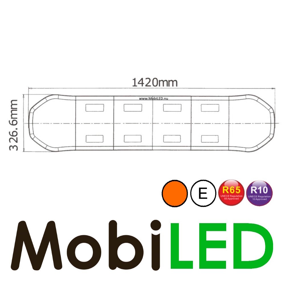 Flash Bar 1420 192 watts Amber-White ECE R10-R65 Flash Bar 1420 192 watts Amber-White ECE R10-R65