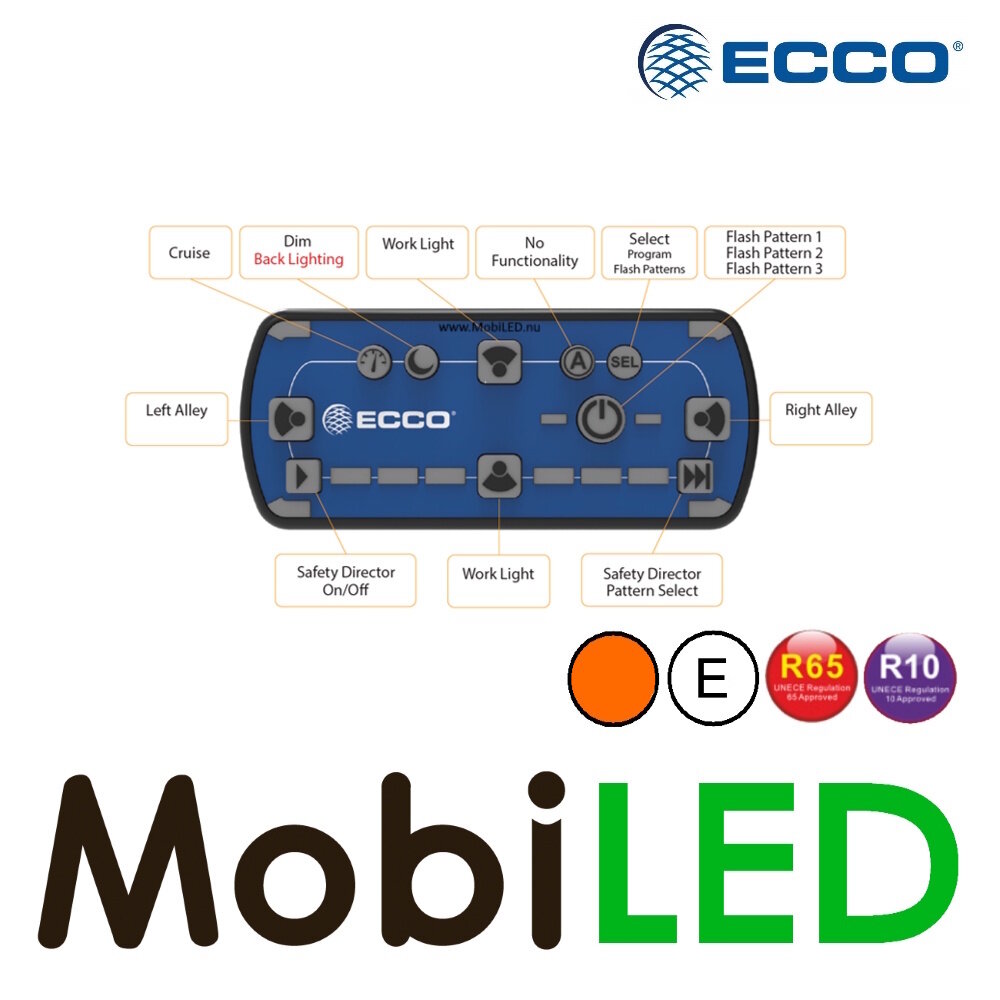 ECCO Série 12+ Barre flash 1219 mm 8 LED ECCO Série 12+ Barre flash 1219 mm 8 LED