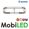 ECCO 12+ Serie Flitsbalk 1219 mm 8 leds, 2 werklampen en achterlichten ECCO 12+ Serie Flitsbalk 1219 mm 8 leds, 2 werklampen en achterlichten
