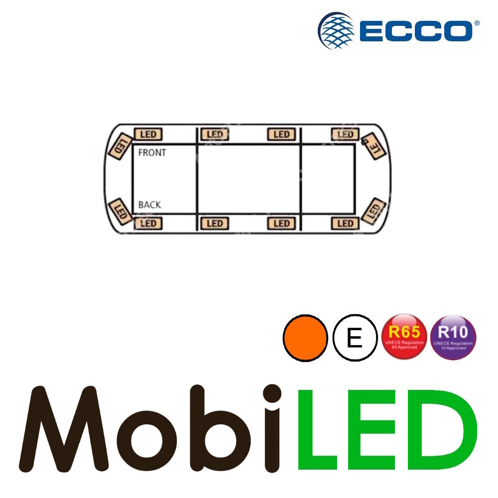 Ecco ECCO 12+ Series Flashbar 1070 mm 16 LEDs cable connection