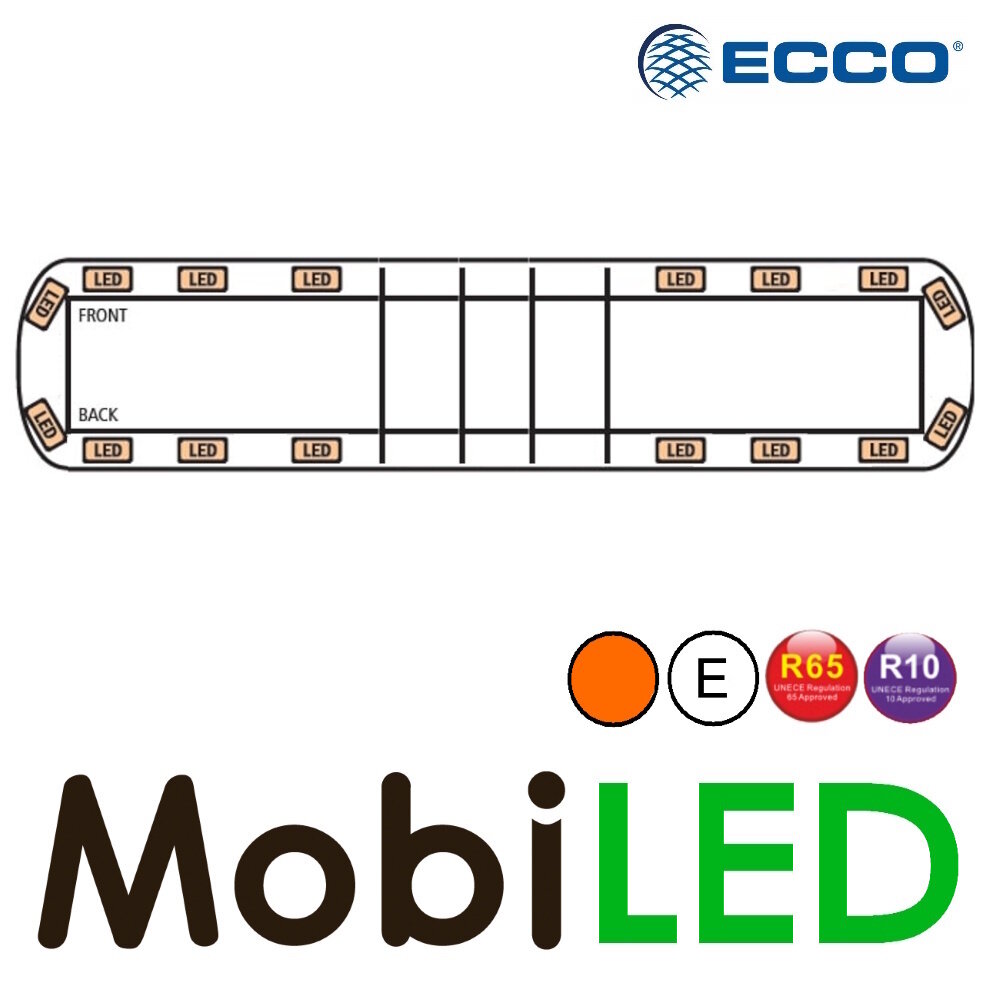 Ecco ECCO 12+ Series Flashbar 1828 mm 16 LEDs cable connection
