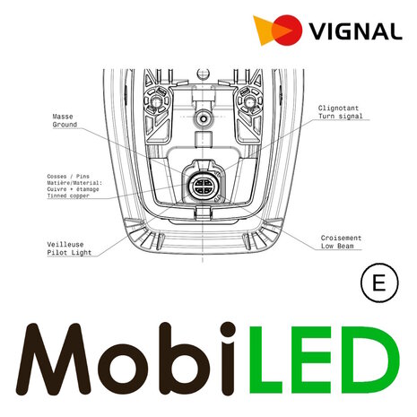 Vignal Vignal Phare combiné pour véhicules industriels et chariots élévateurs E-marque Vignal Vignal Phare combiné pour véhicules industriels et chariots élévateurs E-marque