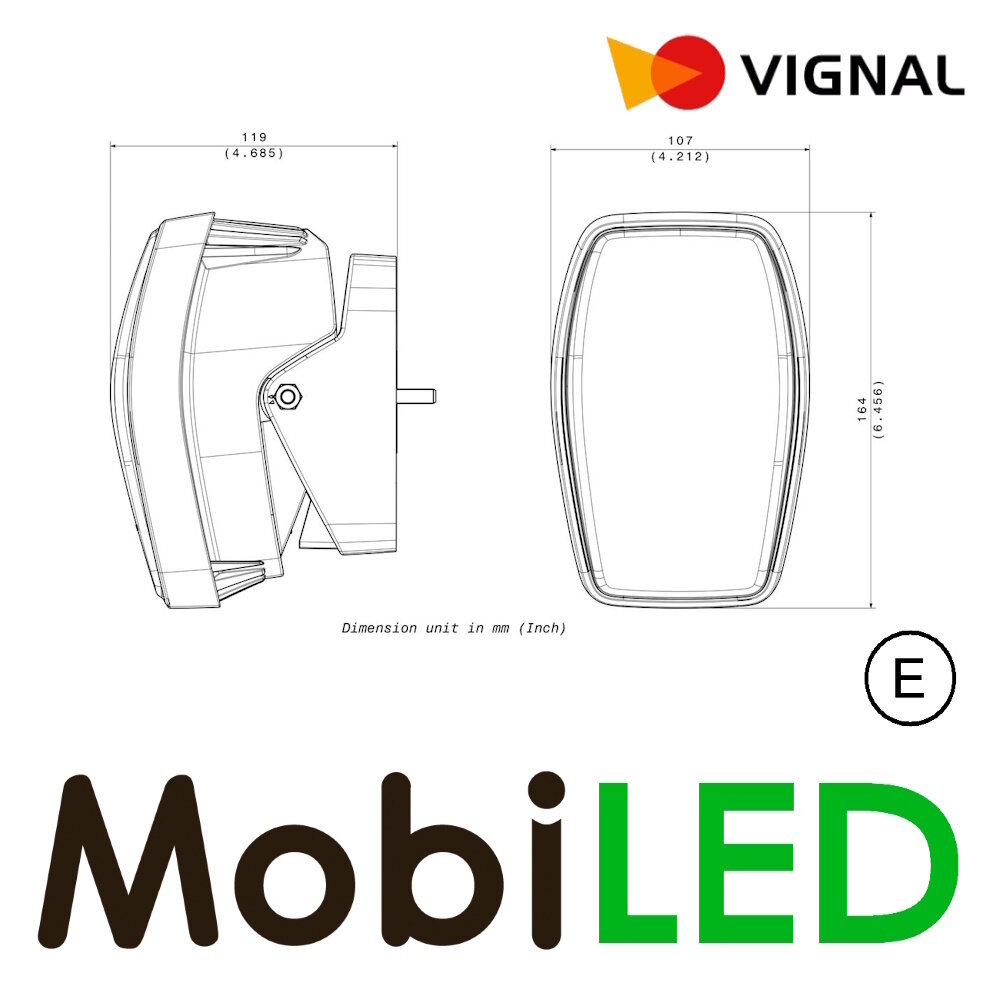 Vignal Vignal Phare combiné pour véhicules industriels et chariots élévateurs E-marque Vignal Vignal Phare combiné pour véhicules industriels et chariots élévateurs E-marque