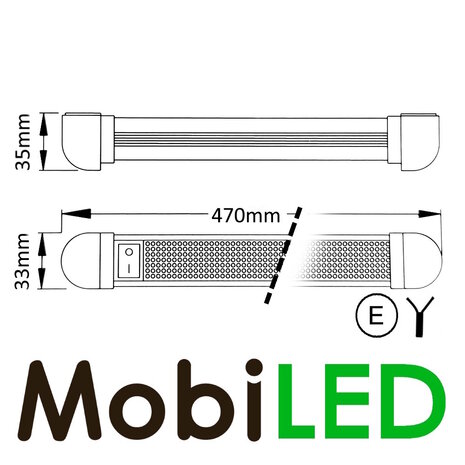 Tiltable aluminum interior lighting 470mm 12-24 volts Tiltable aluminum interior lighting 470mm 12-24 volts