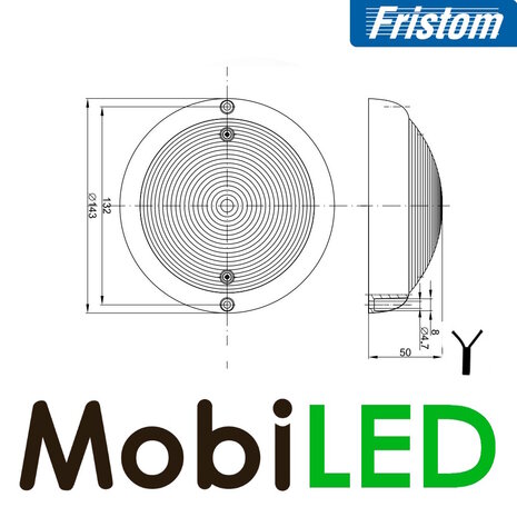 Fristom Fristom Interior lighting with switch white 12-36 volts Fristom Fristom Interior lighting with switch white 12-36 volts