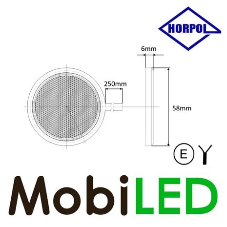 HORPOL Horpol Éclairage intérieur mini ronde 58mm 12 volts blanc E-marque HORPOL Horpol Éclairage intérieur mini ronde 58mm 12 volts blanc E-marque