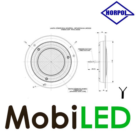 HORPOL Horpol Ronde interieurverlichting zwart inbouw-model 12-24 volt HORPOL Horpol Ronde interieurverlichting zwart inbouw-model 12-24 volt