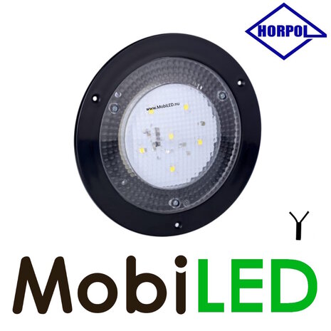 HORPOL Horpol Ronde interieurverlichting zwart inbouw-model 12-24 volt HORPOL Horpol Ronde interieurverlichting zwart inbouw-model 12-24 volt