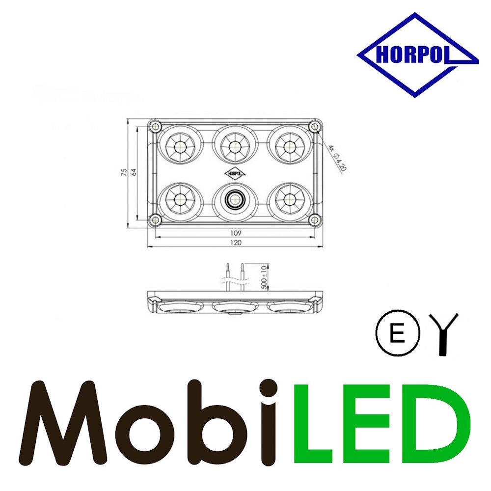 HORPOL Horpol Interieurverlichting rood/wit met schakelaar 12-24 volt HORPOL Horpol Interieurverlichting rood/wit met schakelaar 12-24 volt
