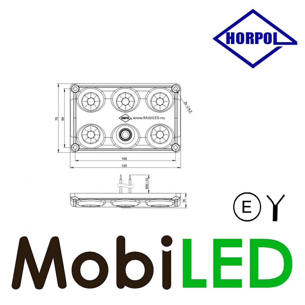 HORPOL Horpol Black interior lighting with switch and dimming setting 12-24 volts HORPOL Horpol Black interior lighting with switch and dimming setting 12-24 volts