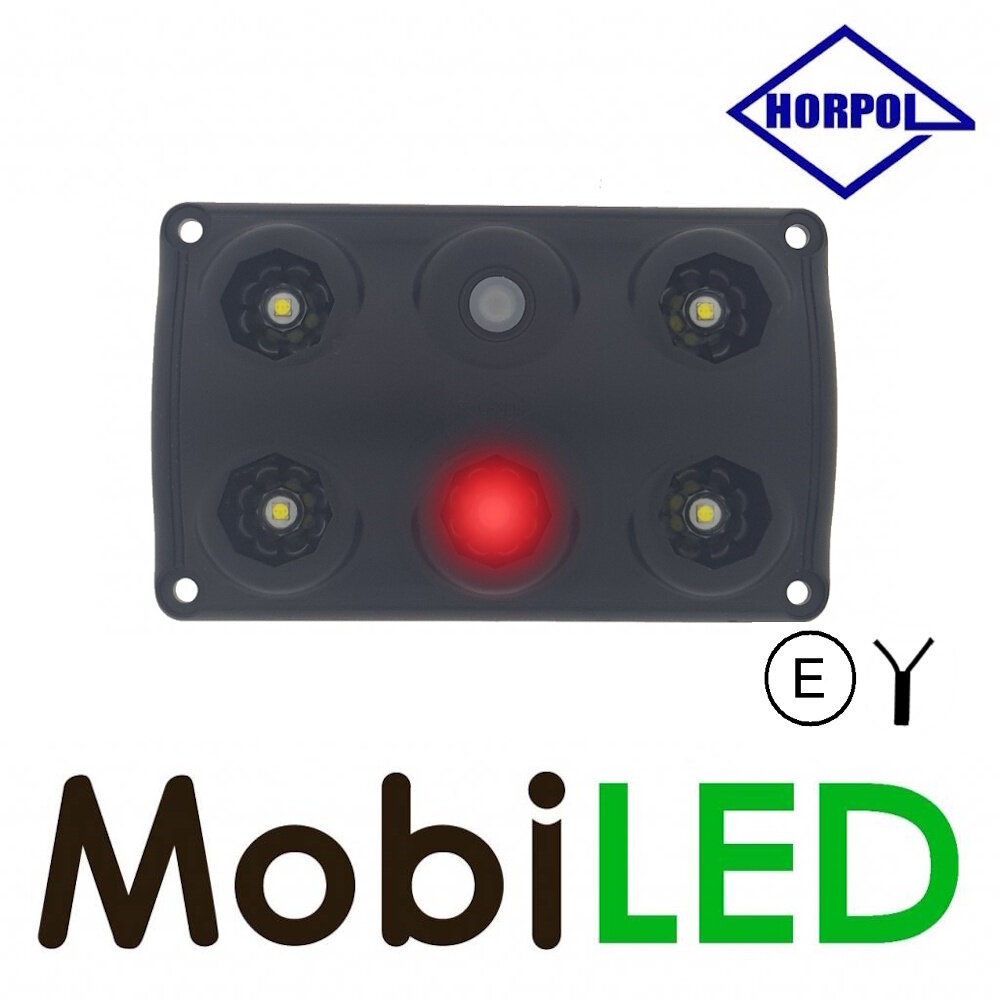 HORPOL Horpol Interieurverlichting rood/wit met schakelaar 12-24 volt HORPOL Horpol Interieurverlichting rood/wit met schakelaar 12-24 volt