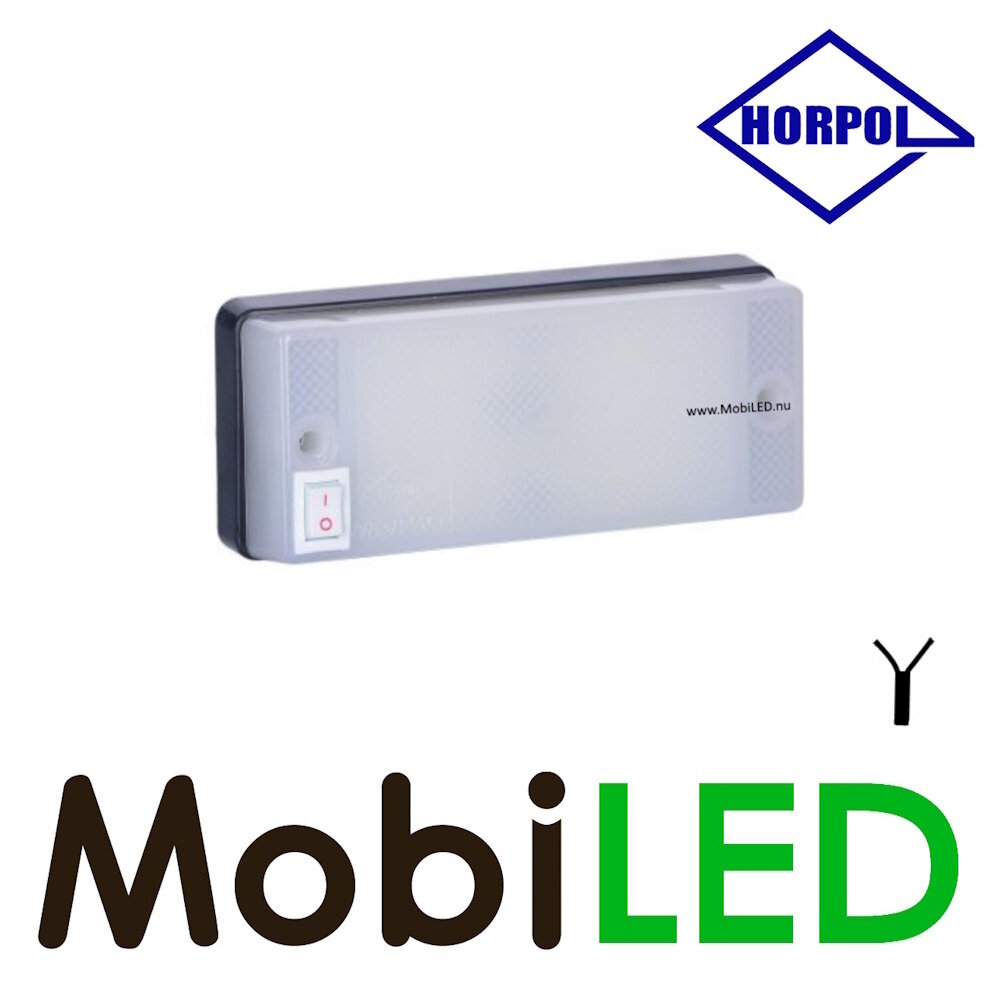 HORPOL Horpol Interior lighting opal 12-24 volts with switch white HORPOL Horpol Interior lighting opal 12-24 volts with switch white