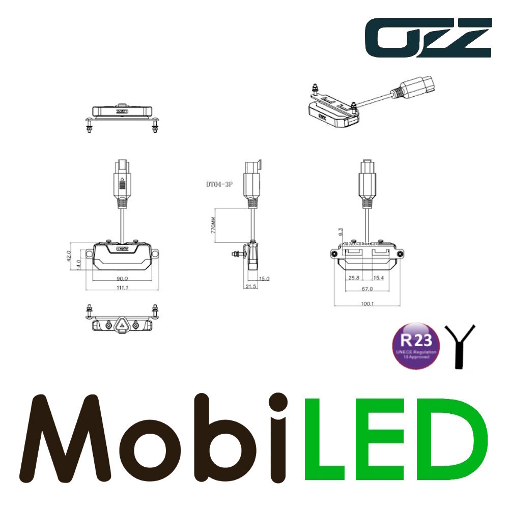 OZZ OZZ RL1 Reverse light E-mark OZZ OZZ RL1 Reverse light E-mark