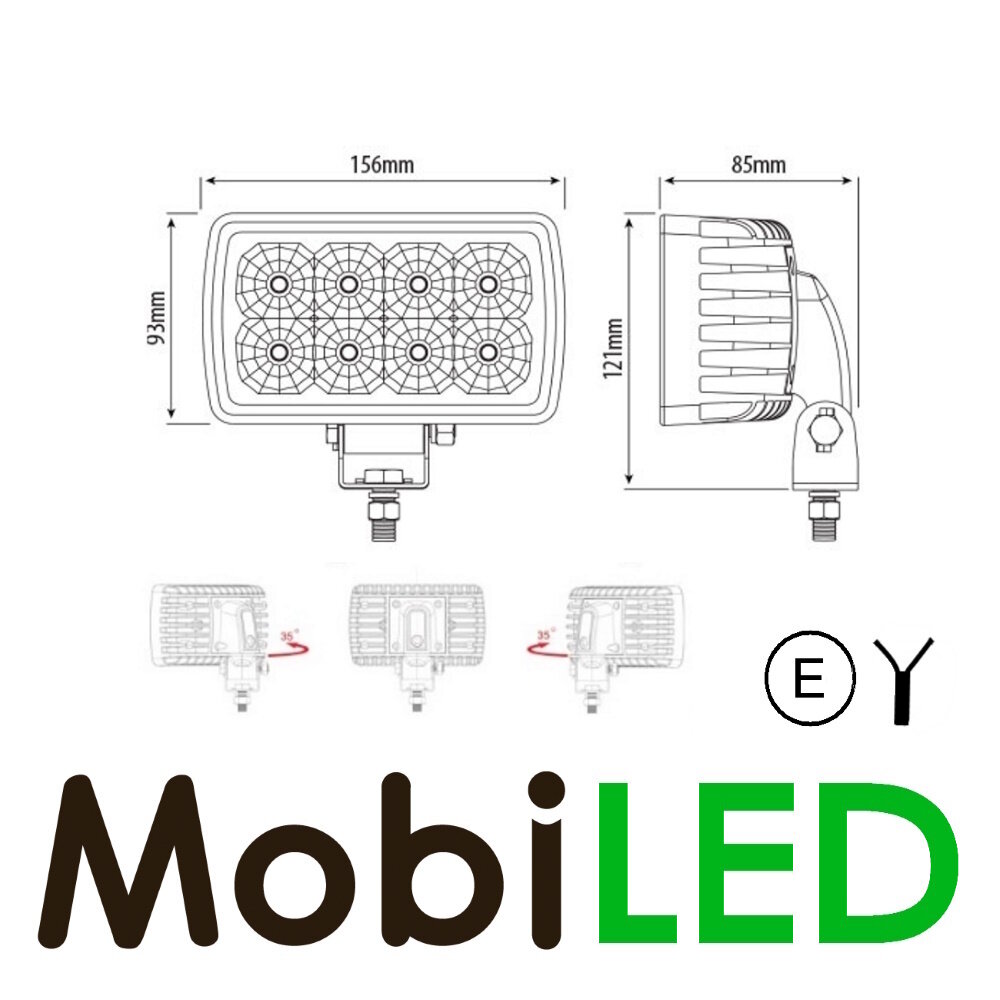Explorer led werklamp 24W verstelbaar E-keur Explorer led werklamp 24W verstelbaar E-keur