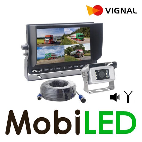 Vignal Vignal HD achteruitrijcamera-set bedraad quad view 7 inch (max 4 camera's) Vignal Vignal HD achteruitrijcamera-set bedraad quad view 7 inch (max 4 camera's)