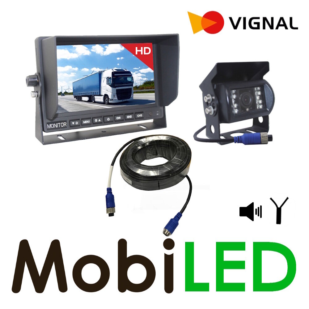 Vignal Vignal Kit de rétrovision HD filaire 7 pouces (3 caméras max) Vignal Vignal Kit de rétrovision HD filaire 7 pouces (3 caméras max)
