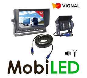 Vignal HD achteruitrijcamera-set bedraad 7 inch (max 3 camera's)