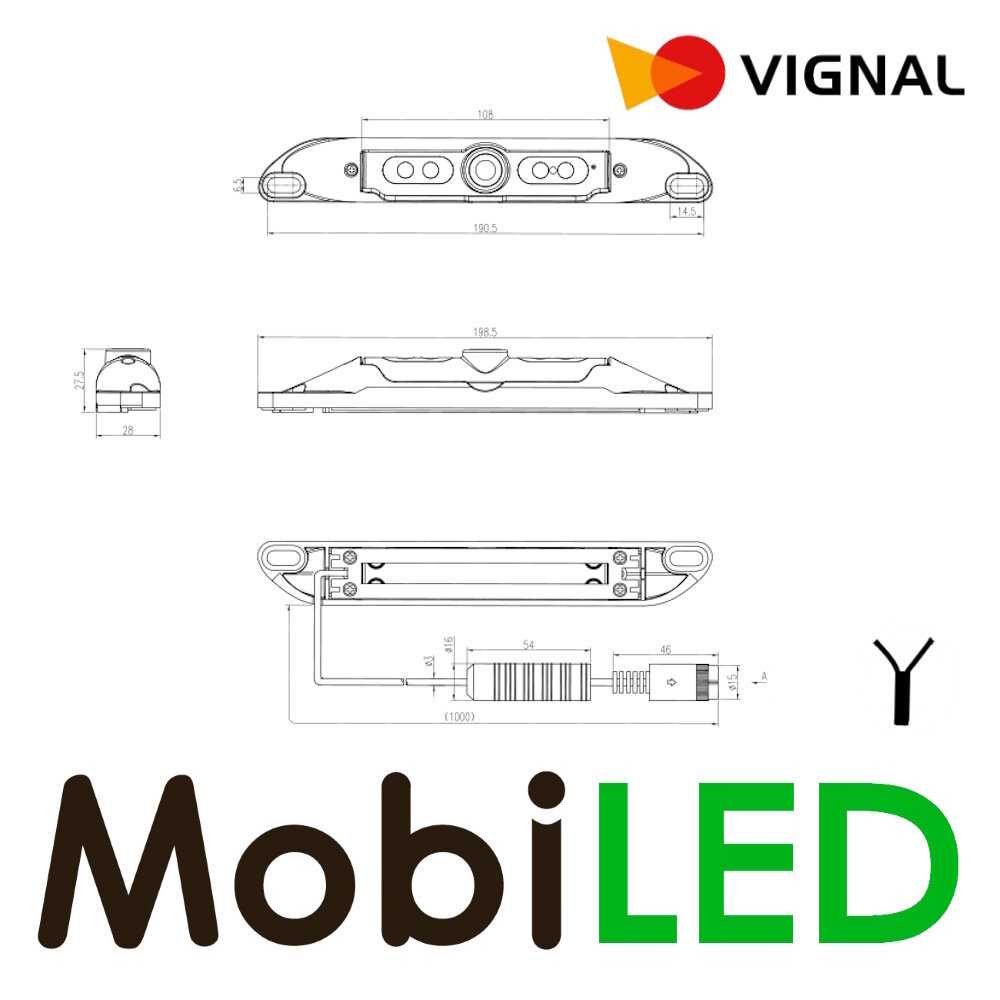Vignal Vignal Caméra de recul mince