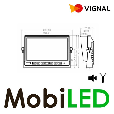 Vignal Vignal AHD screen wired split screen 10 inches Vignal Vignal AHD screen wired split screen 10 inches