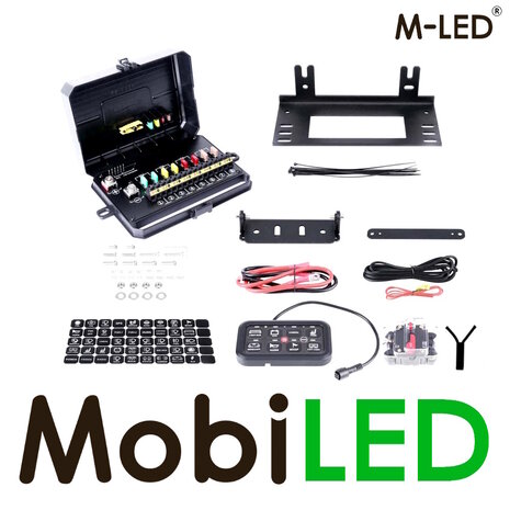M-LED M-LED Bedieningspaneel met power unit 8 knops 12/24V M-LED M-LED Bedieningspaneel met power unit 8 knops 12/24V