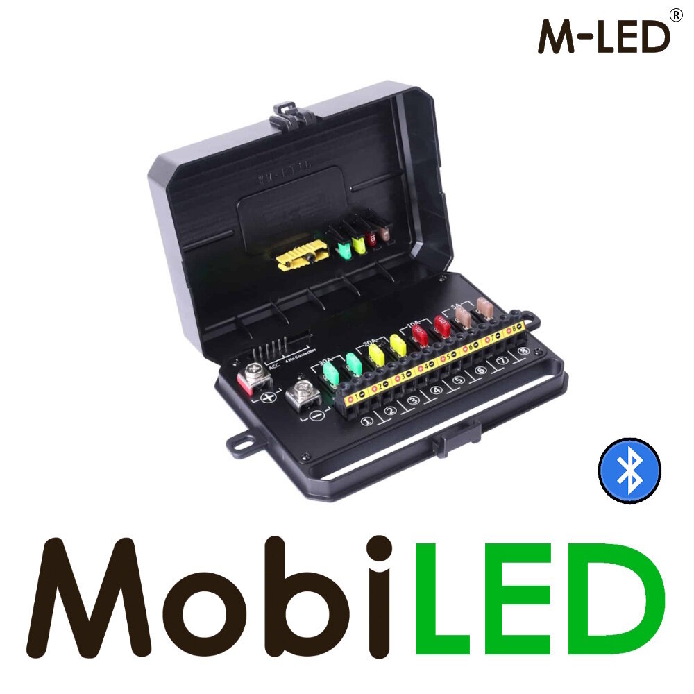 M-LED M-LED Bedieningspaneel met power unit 8 knops bluetooth M-LED M-LED Bedieningspaneel met power unit 8 knops bluetooth