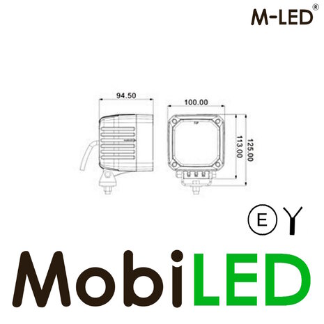 M-LED M-LED Worklight 40W square E-mark M-LED M-LED Worklight 40W square E-mark