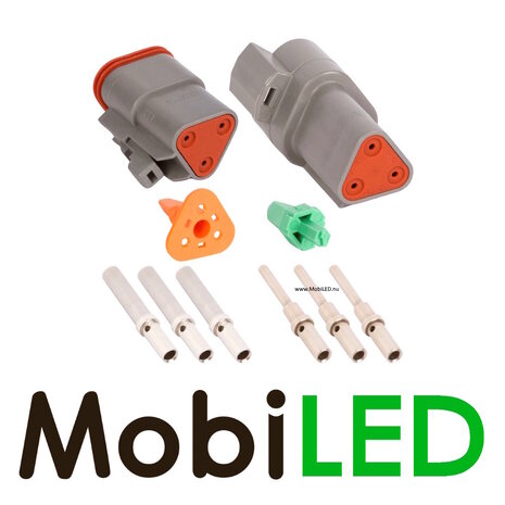 Deutsch DT-serie 3 pins connector set 13A