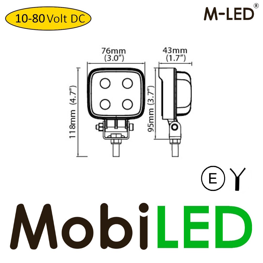 M-LED M-LED Force serie Werklamp 12WE-keur M-LED M-LED Force serie Werklamp 12WE-keur