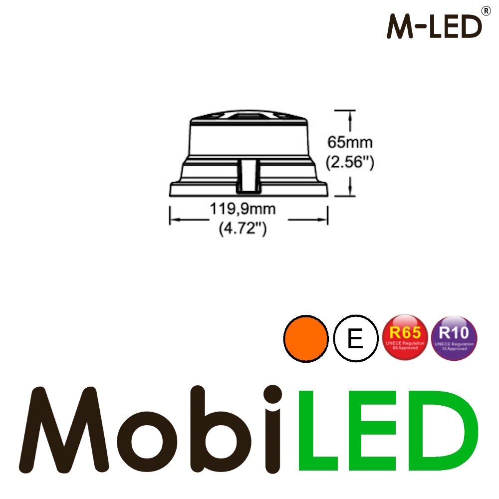 M-LED M-LED Zwaailamp / flitslamp magneet 12-24V amber E-keur