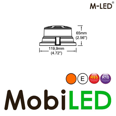 M-LED M-LED Zwaailamp / flitslamp magneet 12-24V amber E-keur