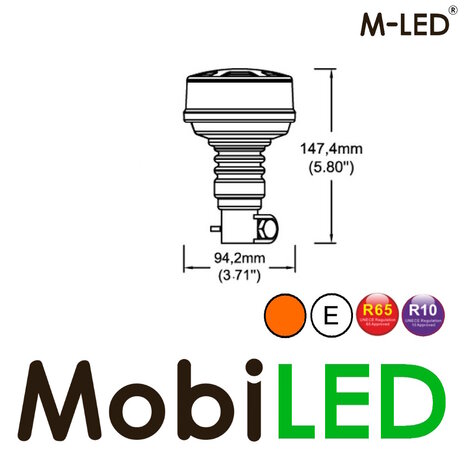 M-LED M-LED Zwaailamp / flitslamp DIN montage 12-24V amber E-keur