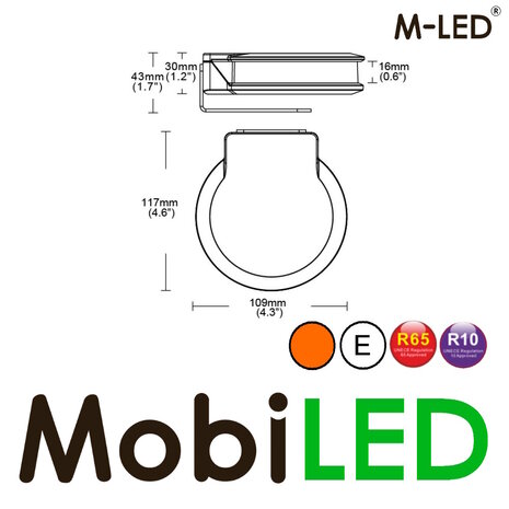 M-LED M-LED Lampe flash 270 degrés design ultra-plat E-marque